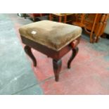 Antique rise and fall piano stool.