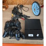 Slim line PS2 Console with cables and two controllers