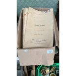 A Box of military issue documents start date 1945.