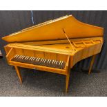 Mid century Spinet Sperrhake Passau by J.G. Gibb and sons Cambridge Street Glasgow. [84x155x64cm]