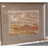 J A Conlan Framed Pastel Colour of a Landscape showing farm dwelling in a rural scene titled '