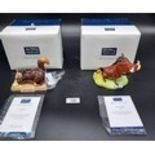 Two Royal Doulton Disney Showcase figures 'Lucifer and Pumbaa' Comes with certificates and boxes.