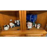 A Collection of Royal Doulton Miniature character toby jugs to include The Collector, Christopher