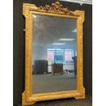 Large 19th century moulded Gilt framed wall mirror with moulded top.