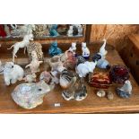 A Collection of porcelain figurines to include Rosenthal Foal figurine, Ussr Cat figure, Branksome