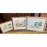 Three original watercolours by Elizabeth Whitelaw