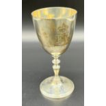 London silver Jubilee marked commemorative goblet. Limited edition 235/2500. 'The Queen's Silver