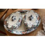 Bishop & Stonier lidded serving tureens and platter