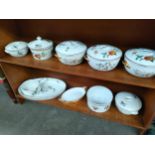 Selection of Royal Worcester cooking tureens and lidded dishes.
