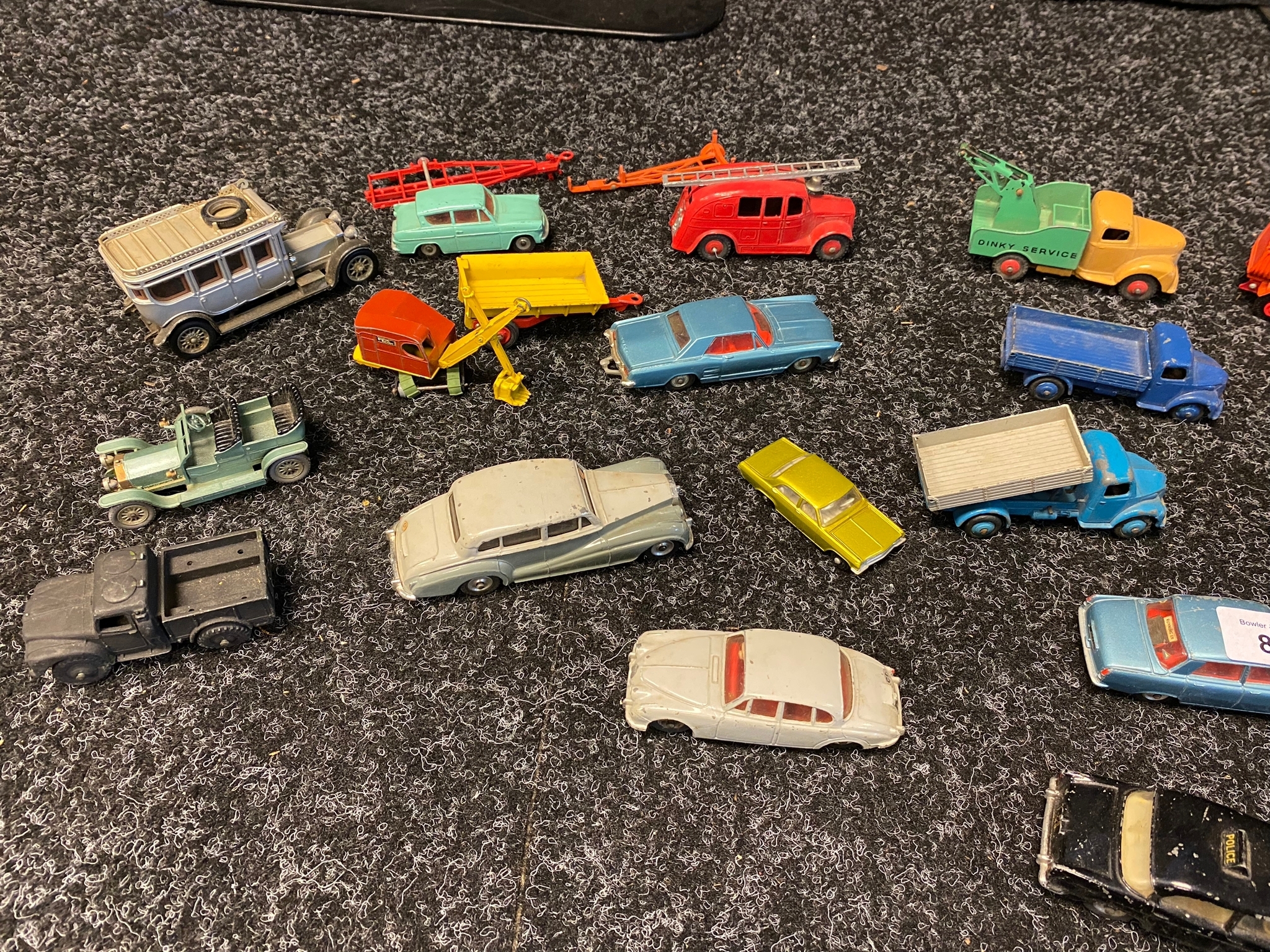 A Collection of Playworn Dinky & Corgi vehicles to include Ford consul, Bentley, austin1800, - Image 2 of 3