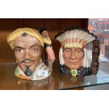 Two Royal Doulton character toby jugs to include Othello- as found and North American Indian.