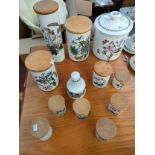 A Selection of Portmeirion Botanic Gardens preserve pots with wooden lids