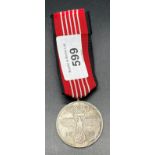 German 1936 Olympic medal with ribbon.