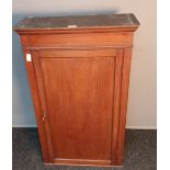 19th century wall cupboard/bookcase, with key. [98x58x22cm]