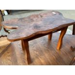 A Vintage drift wood side table, hand made.