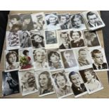 A Large quantity [pile] of antique/ vintage French and British postcards of actors and actresses.