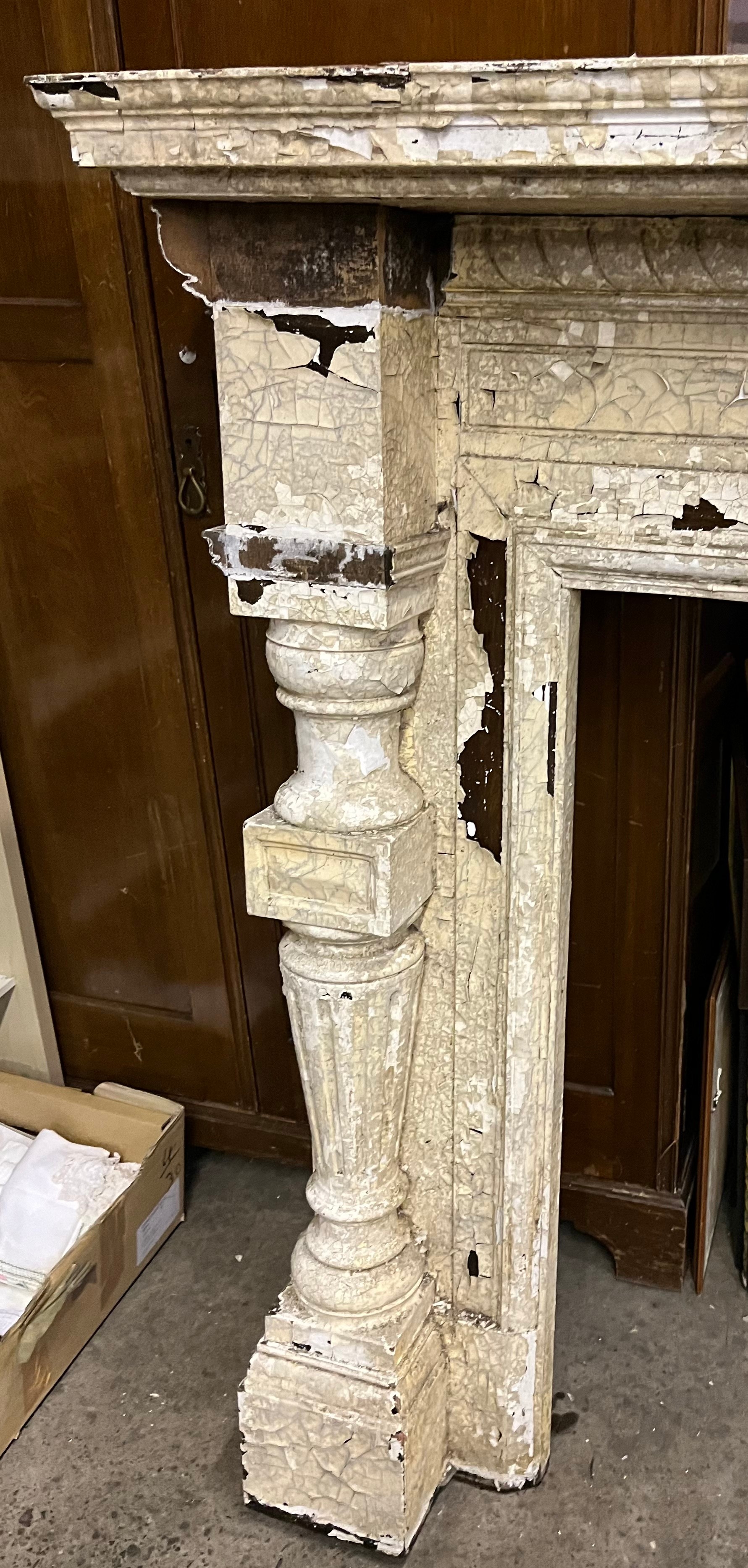19th century solid wood [possibly Mahogany] fire surround. - Image 3 of 4
