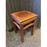 19th century Chinese hardwood side table.[46x30x30cm]