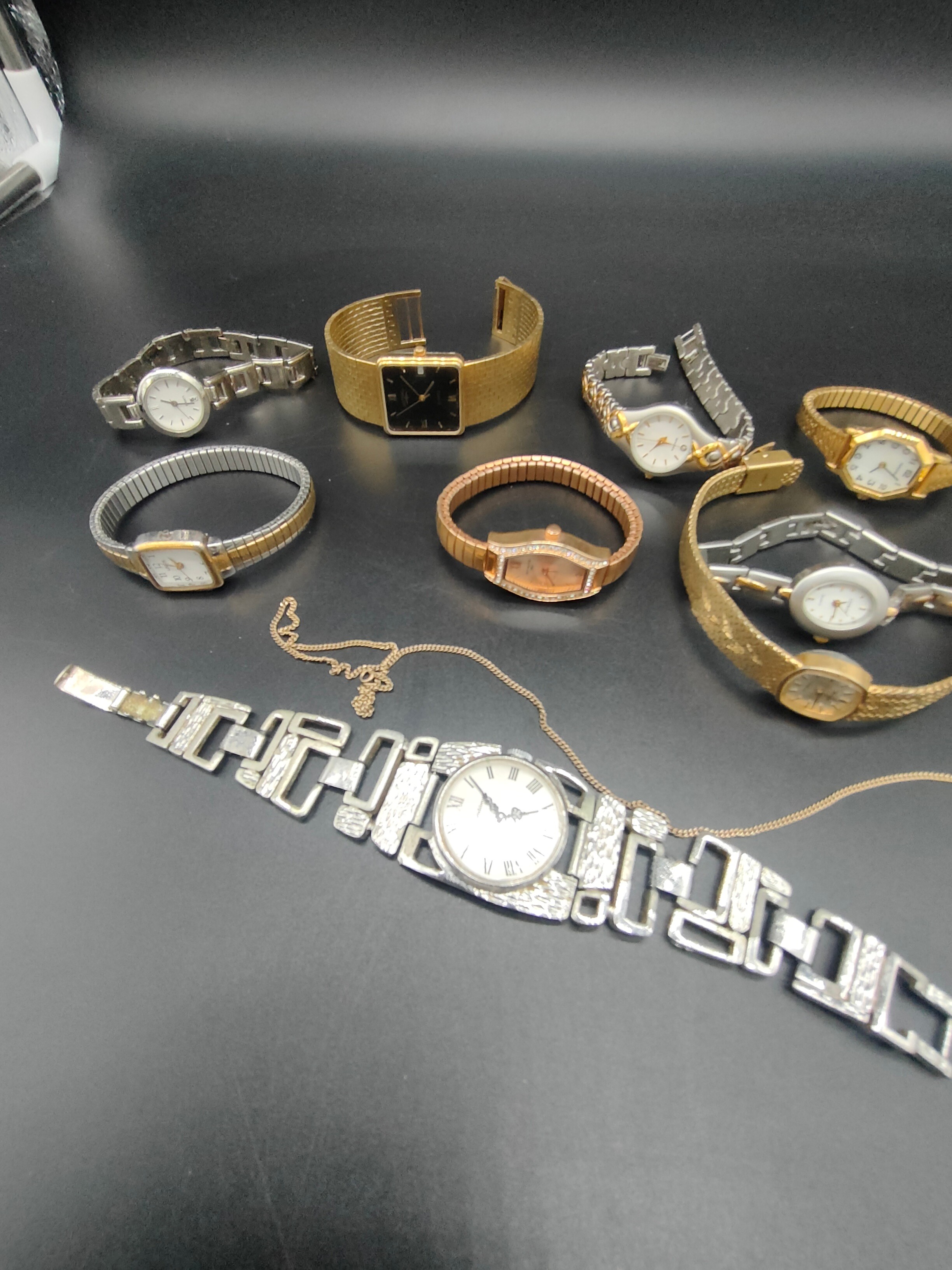 A Selection of vintage ladies watches to include gold plated Rotary Quartz and various Lorus watches