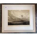 Percival Gaskell E (1868-1934) Etching titled 'Sunset Ardgour' [44x54cm]