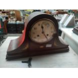 Edwardian cased mantel clock, comes with pendulum and key