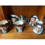 6 Various Royal Doulton character toby jugs