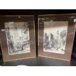 Two Arab Market scene prints