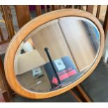 Mahogany framed oval mirror
