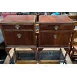 A Pair of Deco style bedside cabinets