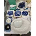 A Collection of porcelain to include Kaiser dishes, Turkey dish, Wedgwood dishes and boxes etc