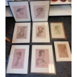 Six coloured engravings ''His Majestrys Collection'' along with 2 others. [54x46cm]