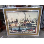 A Large Industrial Landscape print- The Canal by L.S. Lowry.