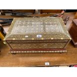 A Highly decorative Indian jewellery chest, Mother of pearl marquetry inlay. Has interior lift out