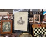 A Selection of Robert Burns collectables to include framed poster, brass coal box and brass wall