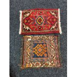 2 antique woven prayer mats [58x42cm]