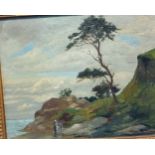 Scottish oil on canvas depicting rural scene (unsigned) [33x37cm]