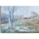 Watercolour titled ''A Winters Day'' , signed within a gilt moulded frame. [42x50cm]