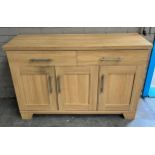 Contemporary two drawer, three door sideboard