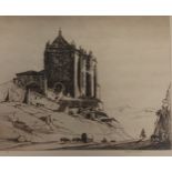 Etching ''Church at Ronda'' by William Douglas Mcleod [43x58cm]
