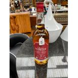 1 litre bottling of Queen Margot Blended Scotch Whisky- oak aged 3 years.