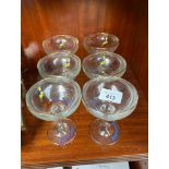 A Set of 6 vintage Babycham cocktail glasses