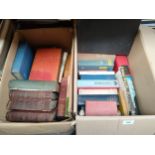 2 Boxes of antique books etc