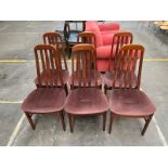 Set of 6 retro teak chairs