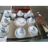 Wedgewood tea service together with bellows