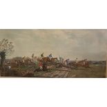 Large coloured engraving '' The Silks And Satins Of The Field'' From the original picture in the