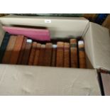 Box of antique books to include poet books etc