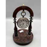 Antique London silver pocket watch together with antique pocket watch stand detailed with