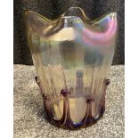 Art Nouveau inspired art glass vase possibly by Loetz