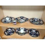 Shelf of Victorian booths tea ware