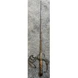Antique sword- markers mark to the base of the blade. Damage to the guard. [95cm in length]